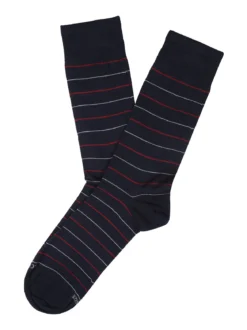 Enrico Coveri Calze corte da uomo a righe in filo di scozia