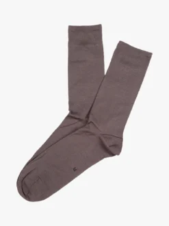 Enrico Coveri Calze corte da uomo in cotone mercerizzato - fango
