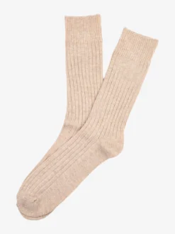 Enrico Coveri Calze corte da uomo in misto lana - beige