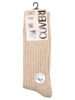 Enrico Coveri Calze corte da uomo in misto lana - beige