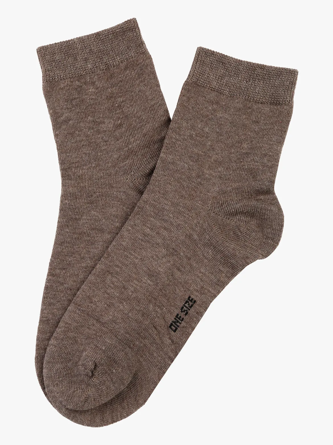 Enrico Coveri Calze corte donna in caldo cotone - fango