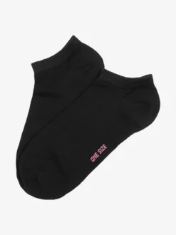 Enrico Coveri Calze corte sneaker da donna in cotone mercerizzato - nero