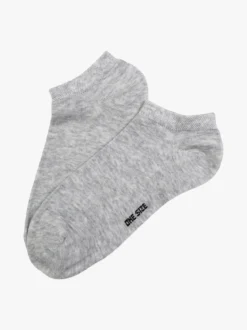 Enrico Coveri Calze corte sneaker da donna in cotone mercerizzato - grigio chiaro