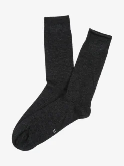 Enrico Coveri Calze corte uomo in misto cashmere - grigio scuro