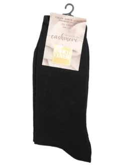 Enrico Coveri Calze corte uomo in misto cashmere - nero