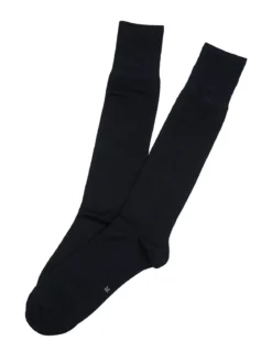 Enrico Coveri Calze lunghe da uomo in cotone mercerizzato - blu scuro