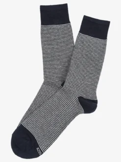 Enrico Coveri Calze lunghe da uomo rigate - blu scuro