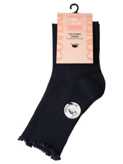 Enrico Coveri Calze midi donna misto lana - blu scuro