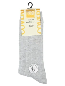 Enrico Coveri Calze midi donna misto lana - grigio chiaro