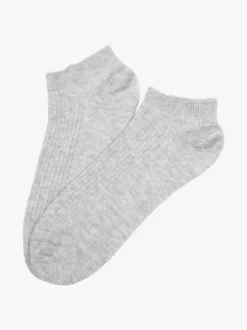 Enrico Coveri Calze sneakers da donna in cotone mercerizzato - grigio