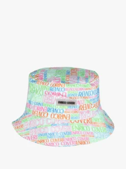 Enrico Coveri Cappello unisex da pescatore con scritte