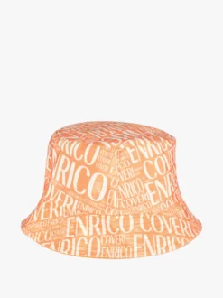 Enrico Coveri Cappello unisex da pescatore con scritte