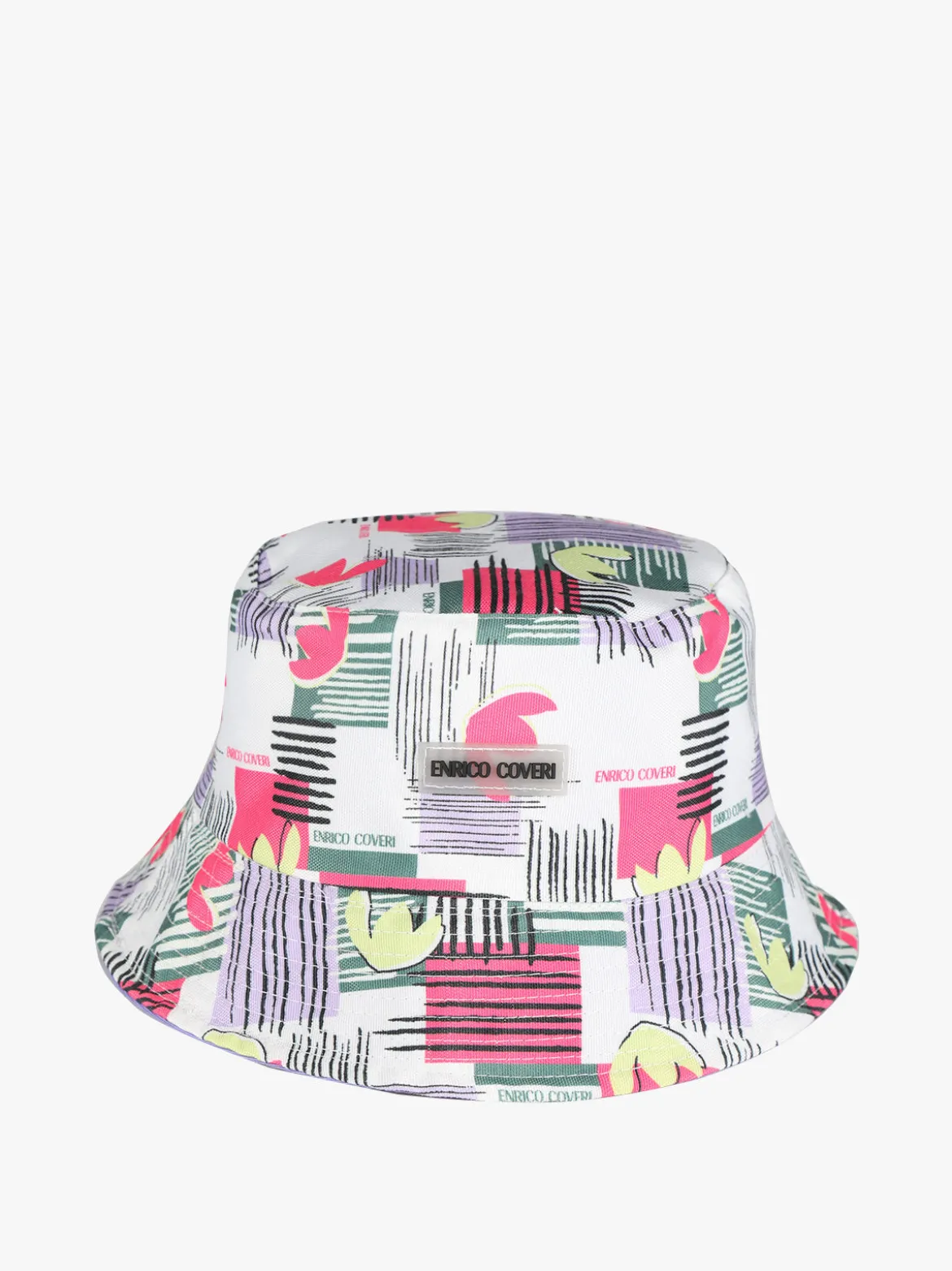 Enrico Coveri Cappello unisex da pescatore con stampe