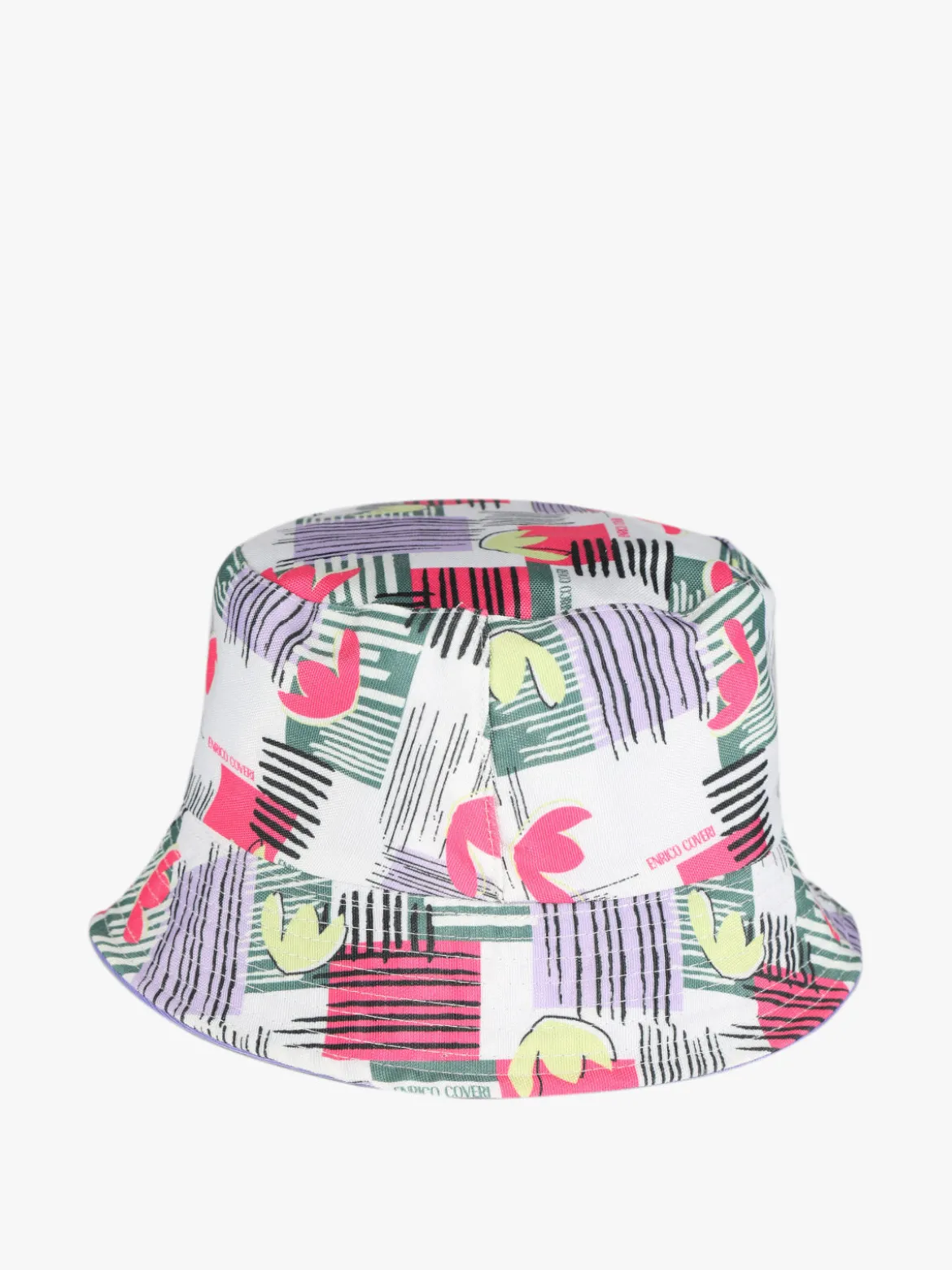Enrico Coveri Cappello unisex da pescatore con stampe