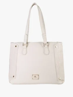Enrico Coveri Contemporary Borsa a spalla da donna in ecopelle - panna
