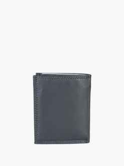 Enrico Coveri Contemporary Mini portafoglio verticale in pelle da uomo - blu scuro