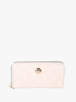 Enrico Coveri Contemporary Portafoglio donna in ecopelle con zip - sabbia