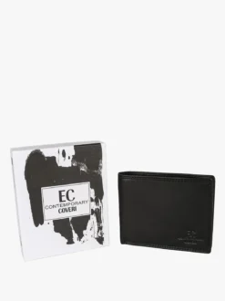 Enrico Coveri Contemporary Portafoglio in pelle da uomo - nero