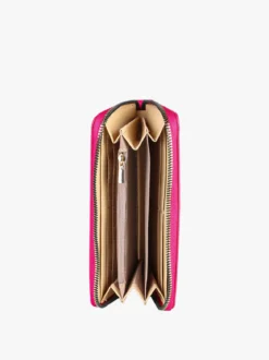 Enrico Coveri Contemporary Portafoglio trapuntato da donna con logo - fucsia