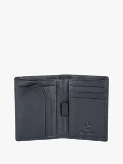 Enrico Coveri Contemporary Portafoglio verticale in pelle da uomo - blu scuro