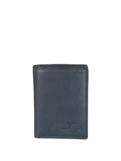 Enrico Coveri Contemporary Portafoglio verticale in pelle da uomo - blu scuro