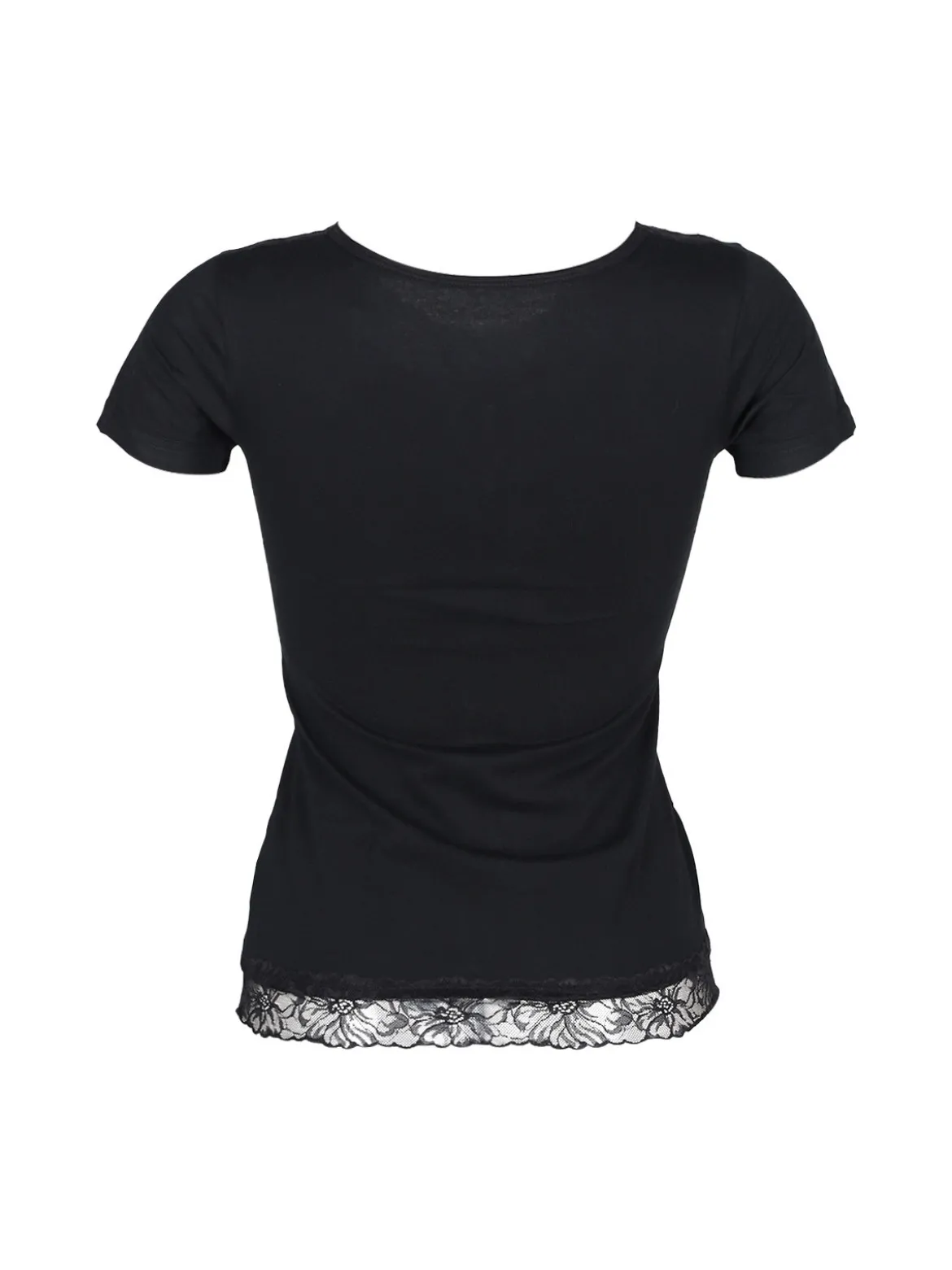 Essenza ART.3559 T-shirt intima da donna in cotone bielastico con pizzo