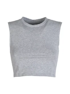 Essenziale Milano Canotta cropped da donna a spalla larga
