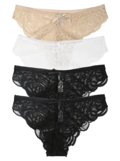 Essenziale Milano Confezione da 4 slip donna in pizzo - multicolore