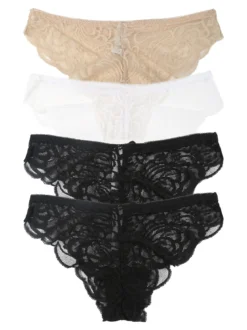 Essenziale Milano Confezione da 4 slip donna in pizzo - multicolore