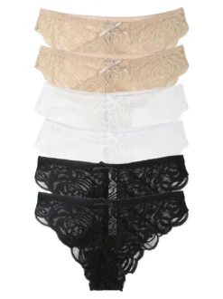 Essenziale Milano Confezione da 6 slip donna in pizzo - multicolore