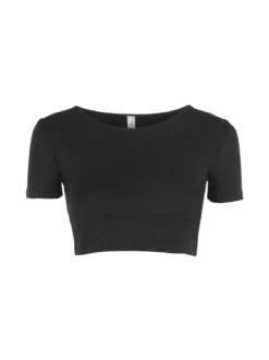 Essenziale Milano T-shirt cropped donna a costine