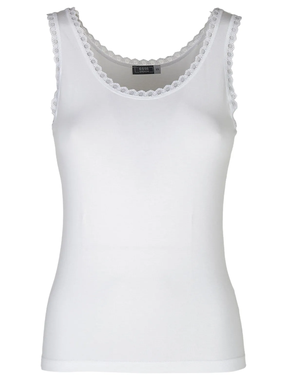 Esse Speroni Canotta donna in cotone modal con pizzo