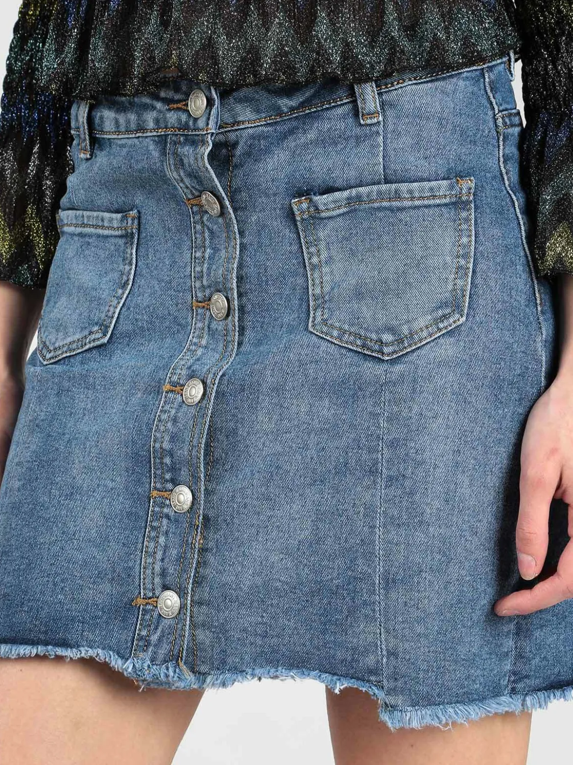 Farfallina Gonna di jeans con bottoni