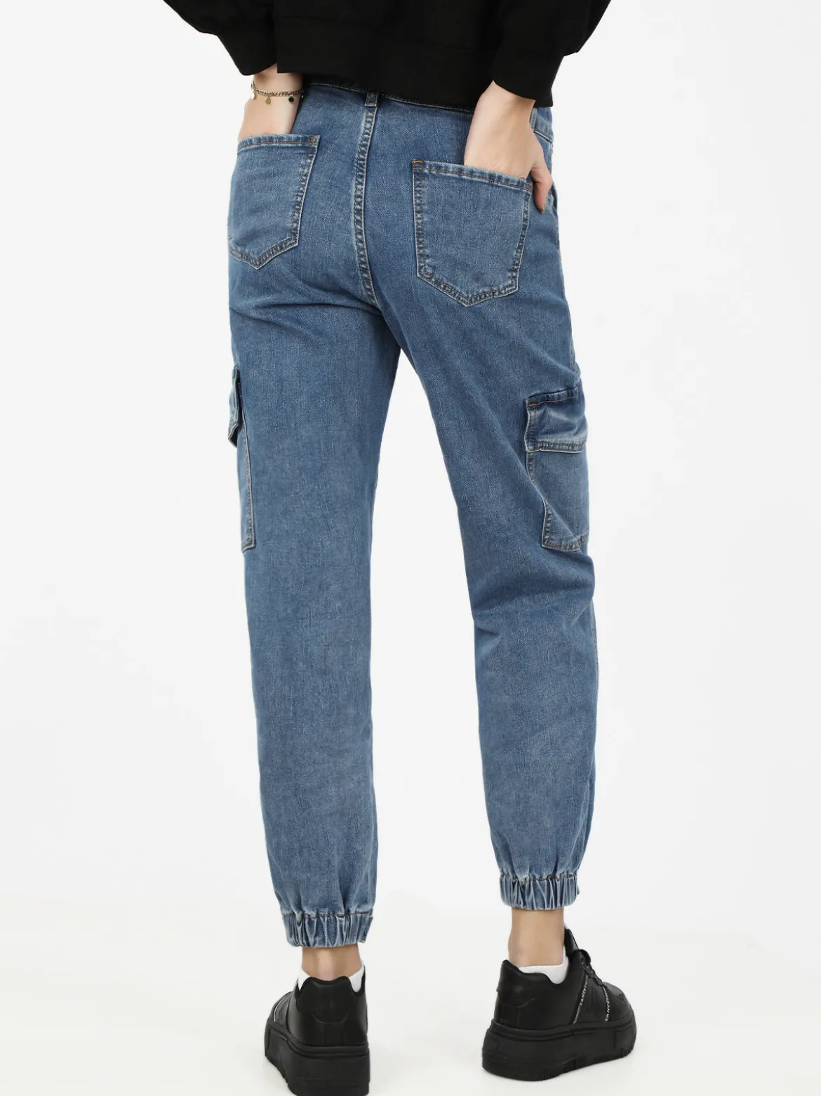 Farfallina Jeans donna cargo con tasconi