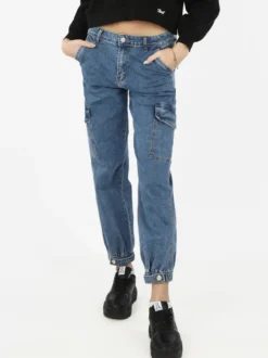 Farfallina Jeans donna cargo con tasconi