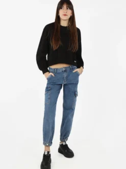 Farfallina Jeans donna cargo con tasconi