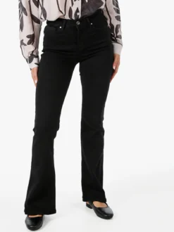 Farfallina Jeans donna flare a vita alta - nero