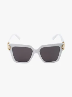 Fashion Eyewear Occhiali da sole quadrati da donna - bianco