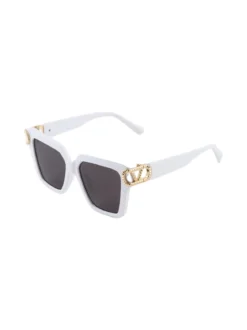 Fashion Eyewear Occhiali da sole quadrati da donna - bianco