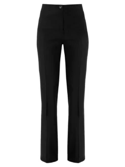 Fast Fashion Completo elegante da donna con blazer a doppiopetto e pantaloni a gamba dritta - nero