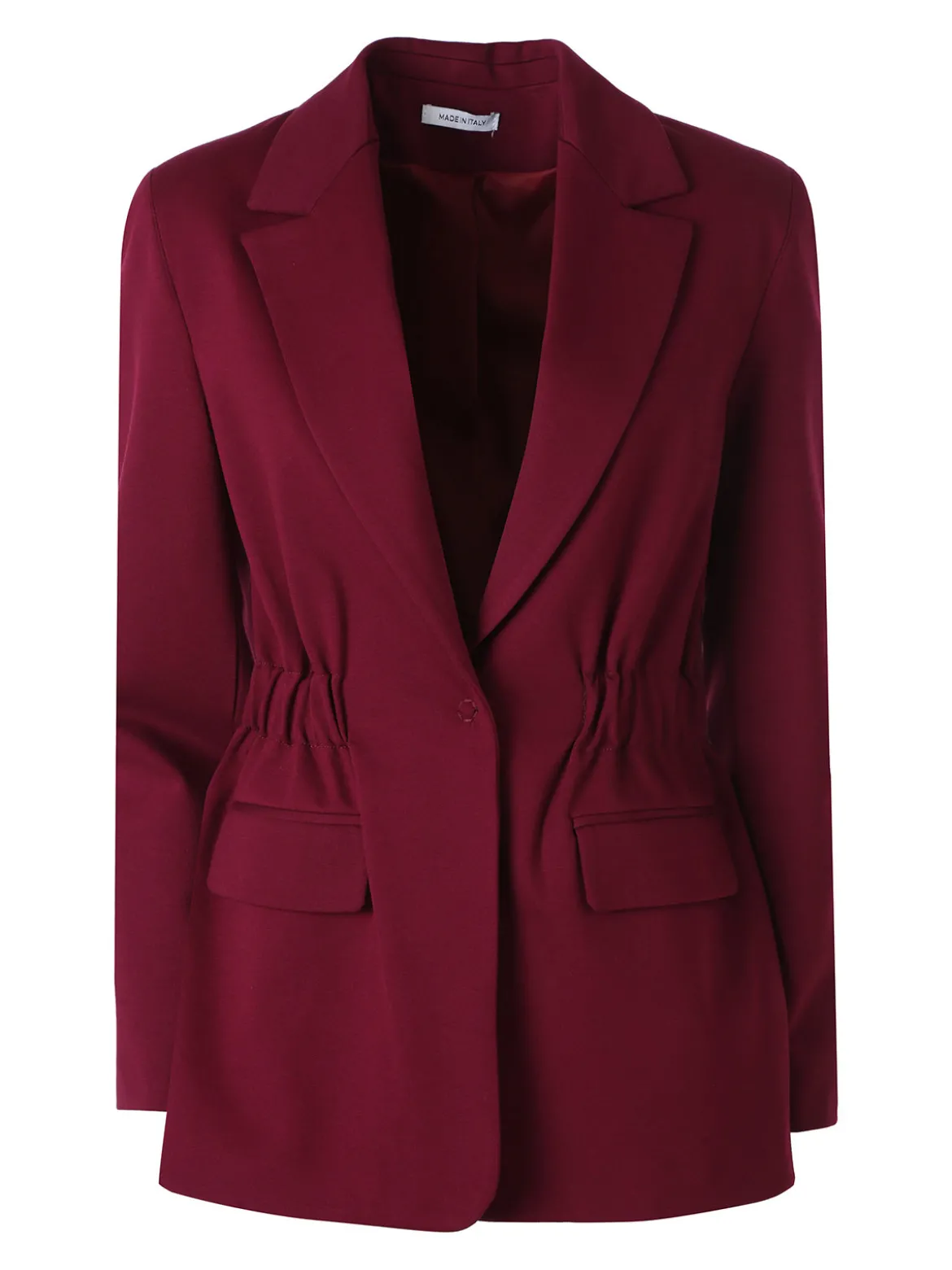 Fast Fashion Completo elegante da donna con blazer e pantaloni con finale a zampa - bordeaux