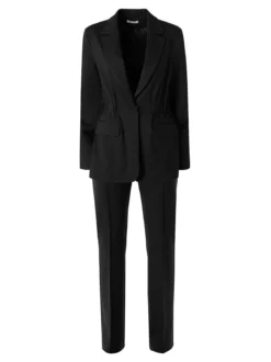 Fast Fashion Completo elegante da donna con blazer e pantaloni con finale a zampa - nero