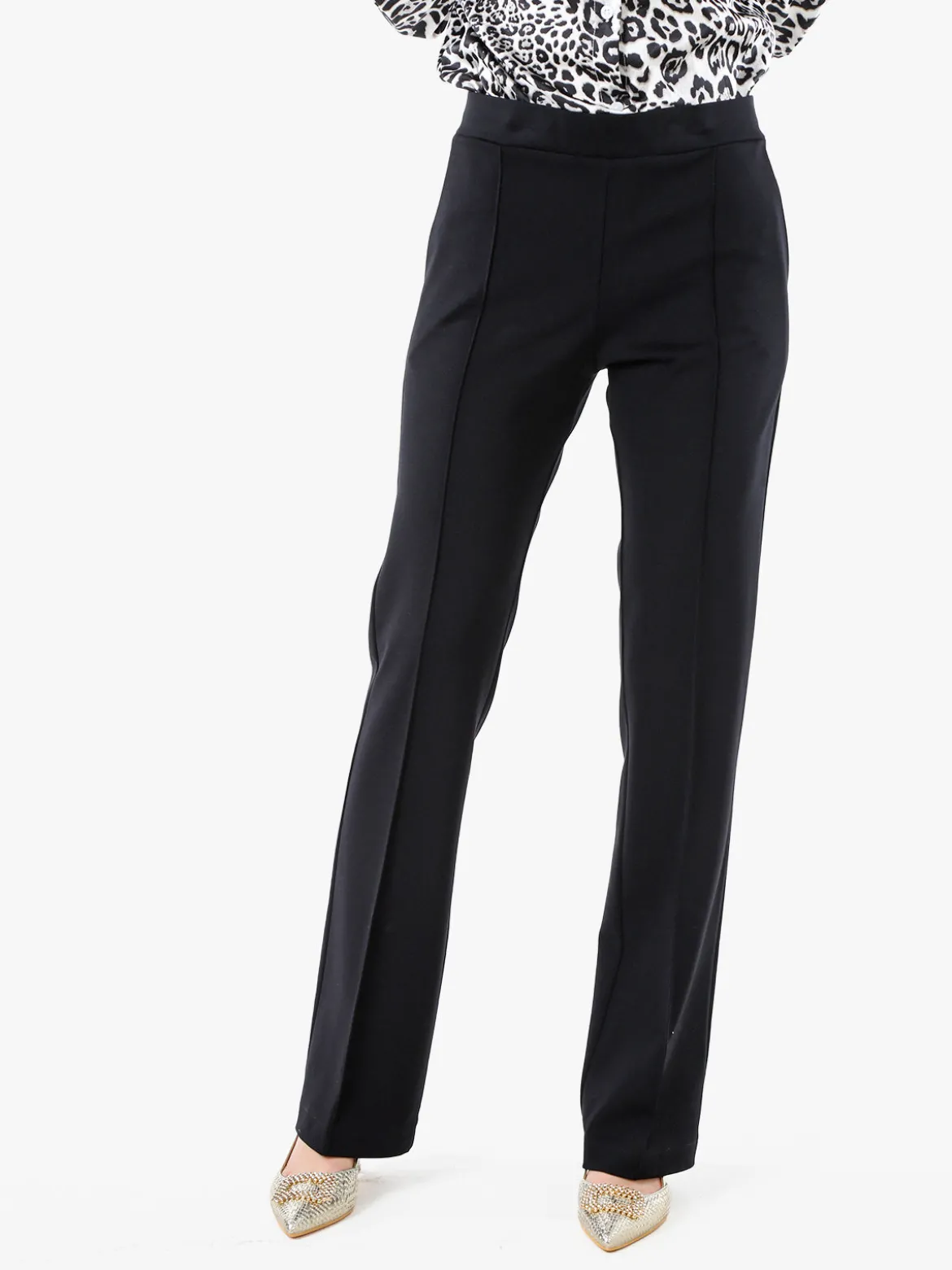 Fast Fashion Completo elegante da donna con blazer e pantaloni con finale a zampa - nero