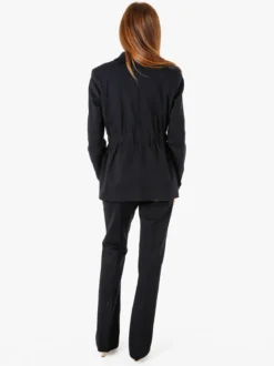Fast Fashion Completo elegante da donna con blazer e pantaloni con finale a zampa - nero