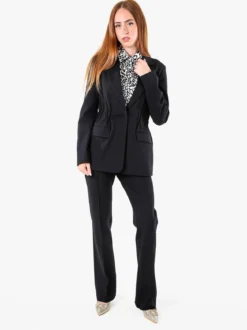 Fast Fashion Completo elegante da donna con blazer e pantaloni con finale a zampa - nero