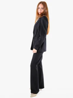 Fast Fashion Completo elegante da donna con blazer e pantaloni con finale a zampa - nero