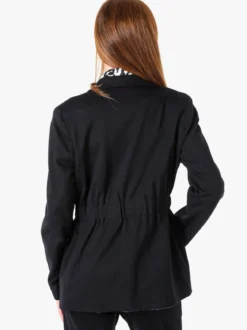 Fast Fashion Completo elegante da donna con blazer e pantaloni con finale a zampa - nero