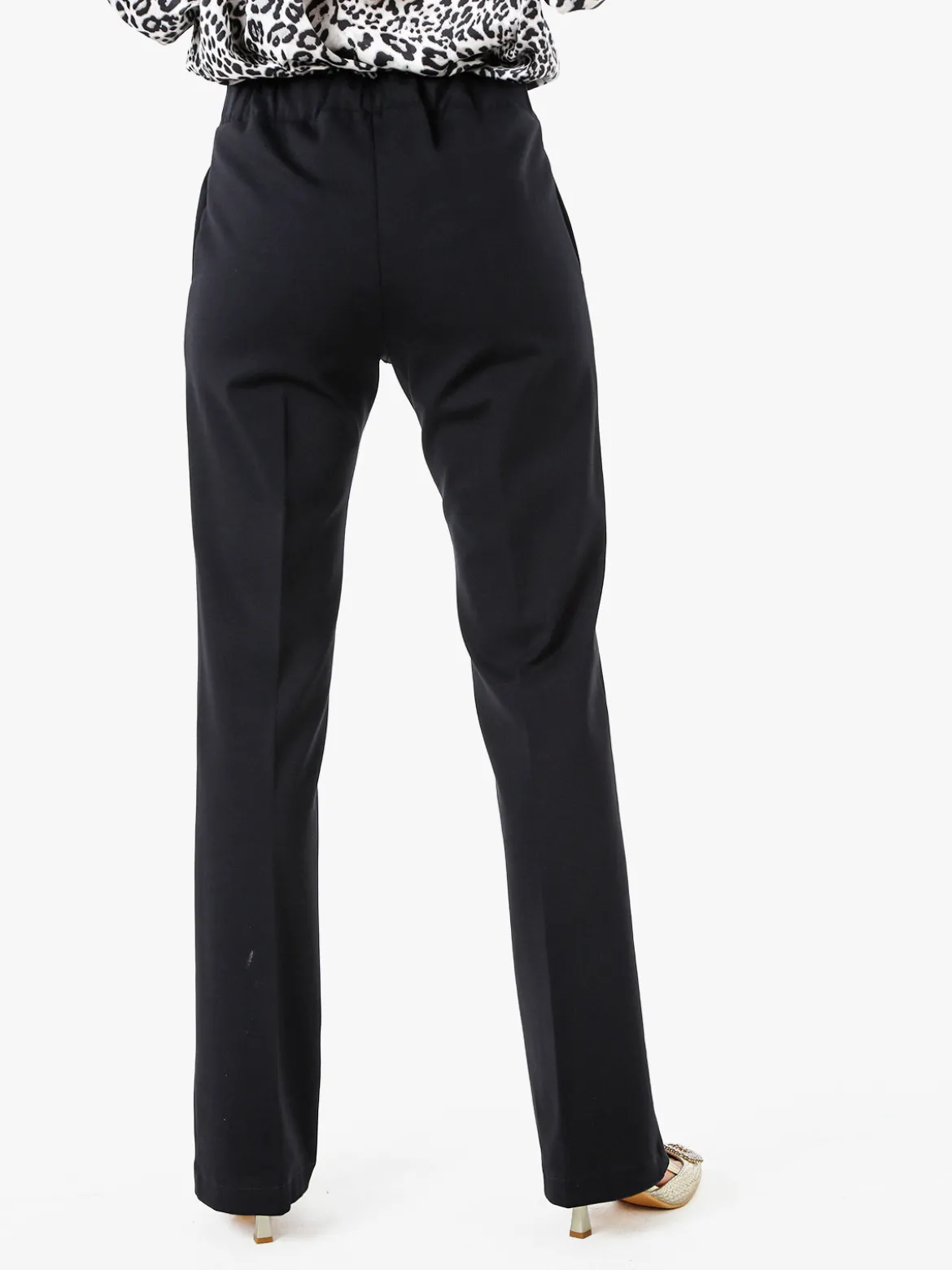 Fast Fashion Completo elegante da donna con blazer e pantaloni con finale a zampa - nero