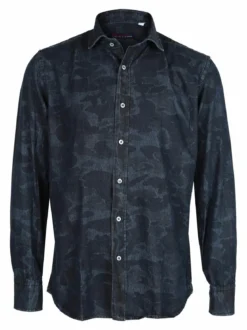 Fb Camicia da uomo con fantasia mimetica
