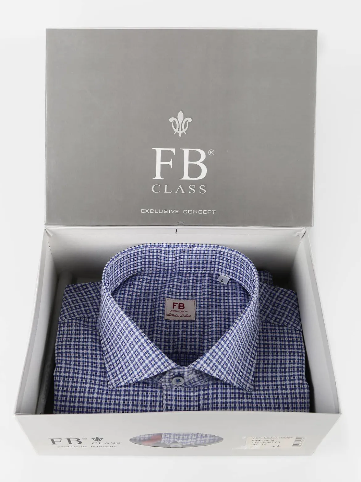 Fb Camicia slim fit da uomo a quadretti